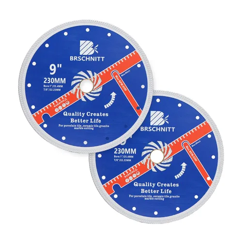 Miniatura 8 de Hoja de sierra de porcelana de diamante superfina con dientes en X, 2 piezas de 3 pulgadas (2.953 in) x eje de 3/8 pulgadas (0.394 in), disco
