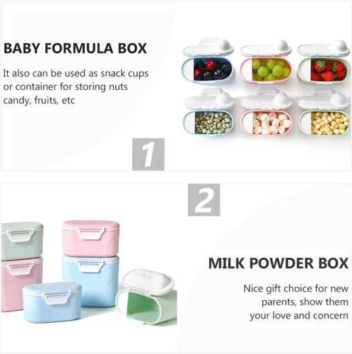Miniatura 9 de Toddmomy Hogar para al aire libre S Food Baby Container Dispenser Milk Formula Holder Travel Leakproof Portable