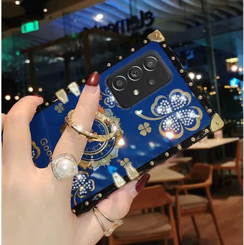Miniatura 2 de Note20 - Funda brillante para Samsung Galaxy Note 20, diseño cuadrado de moda, con purpurina de diamante, suave, con soporte para anillo, soporte