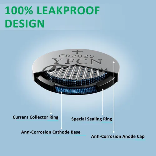 Miniatura 5 de YFCN Batería CR2025 de litio de 3 V, paquete de 5 baterías CR2025 para llaveros, control remoto, velas LED, termómetros, pilas de moneda CR 2025, 5