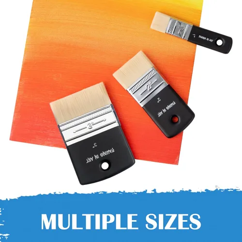 Miniatura 5 de Falling in Art Pincel plano para pintura de paleta para pinturas al óleo y acrílicas, 1 pulgada