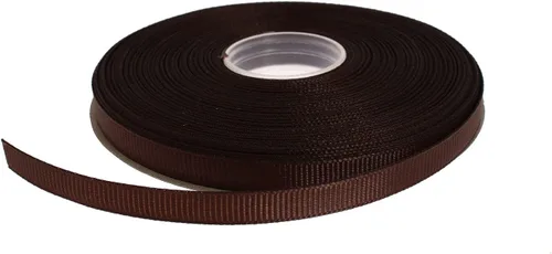Miniatura 40 de Cinta de grogrén sólido de 25 yardas cada rollo, borde tejido 100% poliéster (1/4 pulgada, beige)