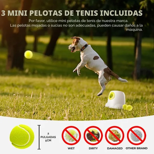 Miniatura 3 de ALL FOR PAWS Lanzador automático de bolas original para perros pequeños y medianos, máquina interactiva de lanzamiento de pelotas de tenis