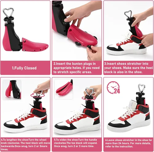 Miniatura 5 de JJDPARTS Estirador de zapatos para mujeres y hombres, estirador de botas para mujer, ajustable, unisex, pies anchos