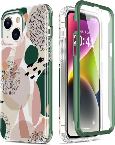 Miniatura 27 de Esdot Funda para iPhone 14 con Protector de Pantalla Integrado, Funda Resistente de Grado Militar con Diseños de Moda para Mujeres y Niñas, Funda