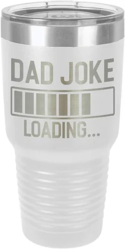 Miniatura 21 de Dad Joke Loading Maroon - Vaso de bebida de 30 onzas con popote y tapa superior deslizante Taza de viaje grabada con láser Comparar con Yeti