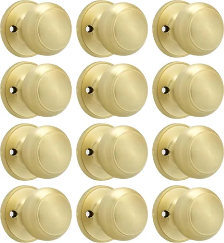 Miniatura 31 de Goldenwarm - Perillas interiores de puerta de bronce aceitado, perillas para puerta de dormitorio, pomo de puerta de bronce con privacidad, perilla