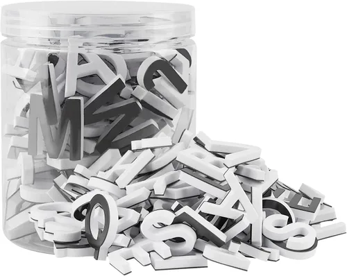 Letras magnéticas decorativas del alfabeto de EVA para el refrigerador/pizarra blanca (117pcs letras blancas)