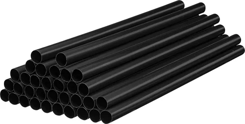 Miniatura 4 de Pajitas para batido grandes, desechables, color negro, de boca ancha, grandes pajitas de batido de 9 pulgadas de alto/alto, paquete de 100