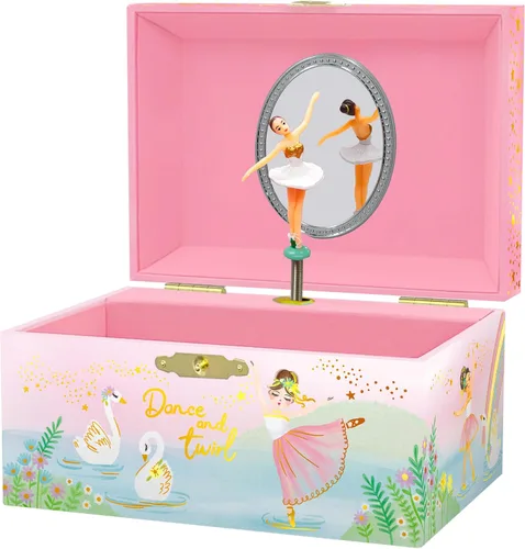 Miniatura 15 de Giggle & Honey Joyero musical de hadas para niñas, caja de música para niños con hada giratoria y espejo, regalos de cumpleaños de princesa