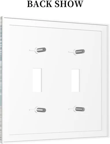 Miniatura 624 de Placa Decorativa de Pared de Granja Rústica con Cuerno de Madera para Puerta de Granero 1 Banda Duplex Cubiertas de Toma Eléctrica Soltera