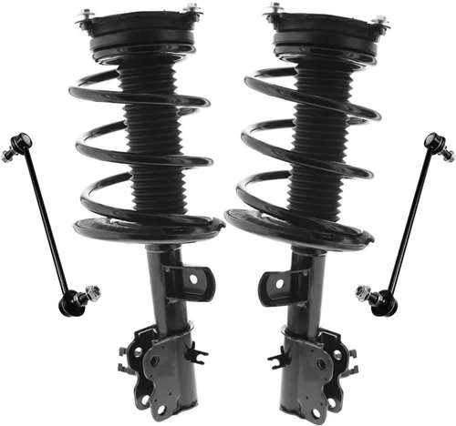 Miniatura 37 de Detroit Axle - Kit de puntales delanteros 2WD para Ford F-150 2005-2008 Lincoln Mark LT 2005-2008, 2 puntales con muelle helicoidal, 2 enlaces