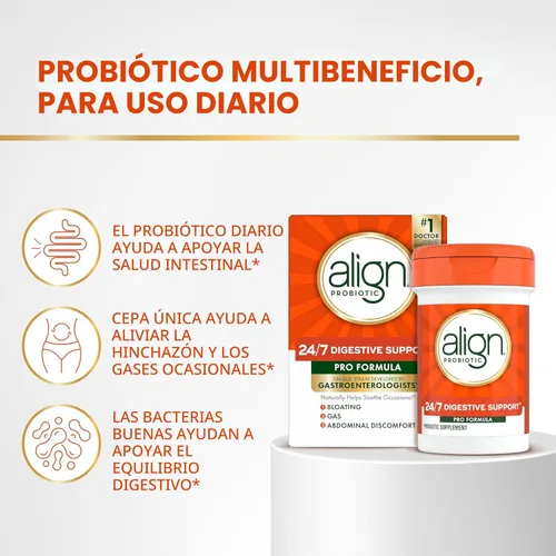 Miniatura 3 de Align Probióticos, fórmula profesional, probióticos para mujeres y hombres, probióticos para la salud digestiva, cápsulas probióticas para hombres