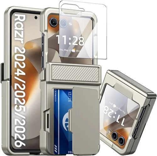 Miniatura 12 de CENMASO - Funda para Galaxy Z Flip 6/Z Flip 7 FE con protección de bisagra y protector de pantalla integrado, funda ultrafina de cuerpo completo a