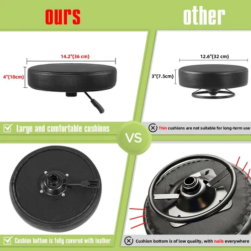 Miniatura 2 de Ainilaily Taburete Rodante con Ruedas Hidráulico de Servicio Pesado para Tienda Cocina Trabajo Pestañas Tatuaje Laboratorio Médico Guitarra, Silla