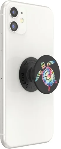 Miniatura 2 de PopSockets - Agarre para teléfono con soporte expandible, agarre adhesivo, tortuga psicodélica Tortuga Pysch