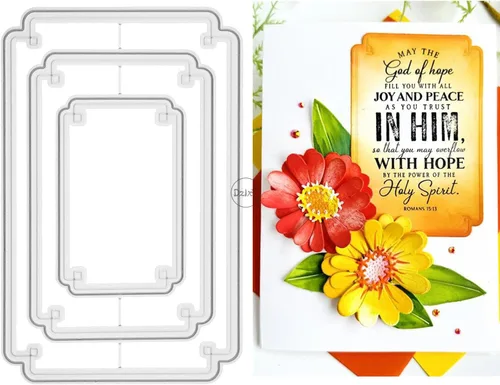 Miniatura 16 de DzIxY One Cloud Border Label Troqueles de corte de metal para kit de fabricación de tarjetas, troqueles de papel de gofrado, plantillas de máquina 6