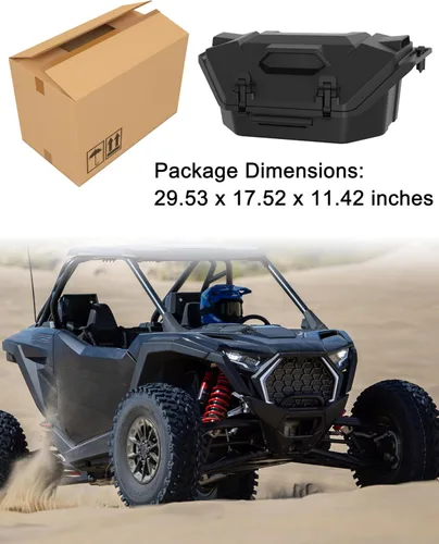 Miniatura 7 de SAUTVS 36QT PRO R Caja de carga trasera 2022-2026, resistente al agua de 36 cuartos de galón, caja de almacenamiento de carga trasera para Polaris