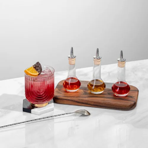 Miniatura 8 de A Bar Above Botella de amargo, diseño clásico, botellas de vidrio pequeñas, para añadir amargos para cócteles, con boquilla de acero inoxidable