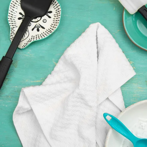 Miniatura 7 de Paquete de 4 toallas para cocina Euro-Cafe Cotton Craft, blancas, 100 % de algodón puro, Algodón, Blanco, paquete de de 12