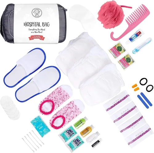 Bolsas de hospital para el trabajo de parto y el parto, bolsa de hospital de maternidad para embarazo, esenciales para mamá, juego de ropa interior