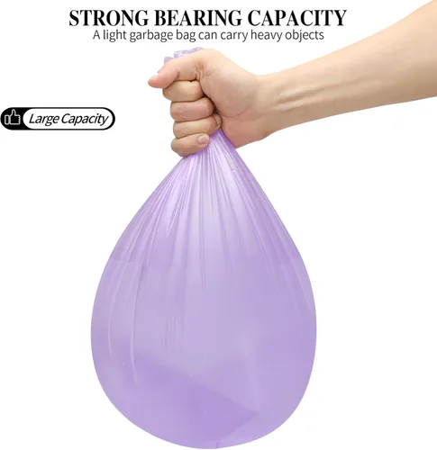 Miniatura 6 de 5 rollos de bolsas de basura pequeñas – 200 bolsas de basura pequeñas duraderas de 4 galones para el hogar, oficina, cocina, baño, dormitorio, forro