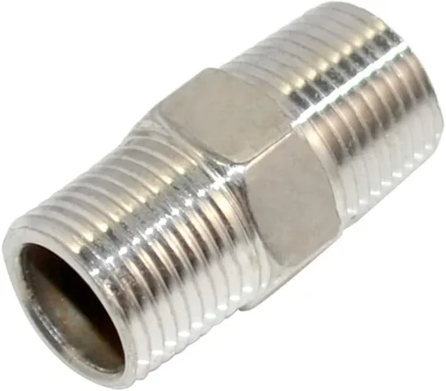 Miniatura 5 de Pezón hexagonal roscado macho NPT de 1/8 "x 1/8", acoplador rápido de acero inoxidable 304 (1/4")