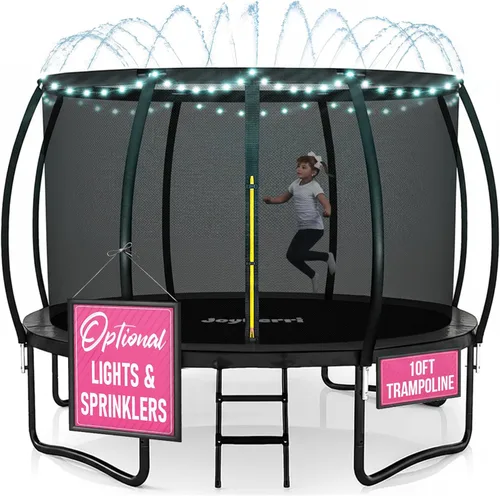 Miniatura 15 de JoyBerri Trampoline Outdoor - Upsurge ASTM Certified Safe 8Ft 10Ft 12Ft 14Ft 15Ft 16Ft Recreational Trampoline for Kids and Adults. Anti-Rust Negro