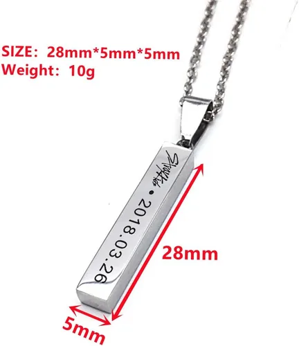Miniatura 2 de Kpop Stray - Pulsera de acero de titanio para niños, diseño de Straykids con nombre de miembro, con colgante de nombre de cumpleaños, joyería Kpop
