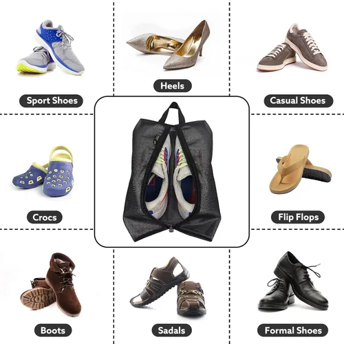 Miniatura 5 de Luvsusu Bolsas de zapatos esenciales de viaje, resistentes al agua, para hombres y mujeres, organizador portátil de almacenamiento de zapatos