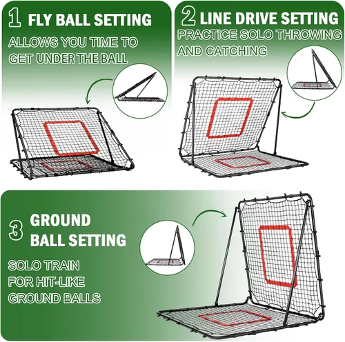 Miniatura 3 de BaseGoal Baseball and Softball Rebounder Net,Baseball Rebounder,Volleyball Rebounder,Pitch Back Net,Multi-Sport Training Rebound Screen,with