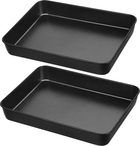 Miniatura 10 de Herogo Juego de 2 Moldes para Hornear Cuadrados de 8 x 8, Molde para Pastel Cuadrado Antiadherente para Horno, Juego de Utensilios para Hornear