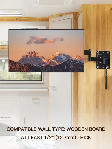 Miniatura 6 de Mounting Dream Soporte de TV RV con cerradura para la mayoría de pantalla plana de 10 a 26 pulgadas, soporte de montaje de TV RV para cámper