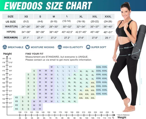 Miniatura 6 de Ewedoos - Pantalones deportivos de yoga para mujer con bolsillos leggings con bolsillos, de tiro alto, con control de abdomen, que no transparentan.