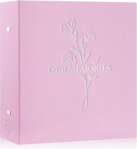 Miniatura 9 de Lanpn Álbumes de fotos pequeños de 4 x 6 pulgadas, 50 imágenes, paquete de 2 unidades, mini capacidad de lino Our Memories, juego de bolsillos