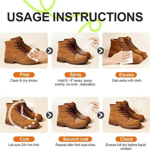 Miniatura 8 de Suede Protector Spray for Shoes: Waterproof and Stain Repellent, Long-Lasting Protection for Boot, Jacket, Bag, Hat