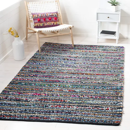 Miniatura 9 de SAFAVIEH Cape Cod Collection - Alfombra de pasillo, 2 pies 3 pulgadas x 6 pies, multicolor y natural, tejido plano hecho a mano de algodón trenzado