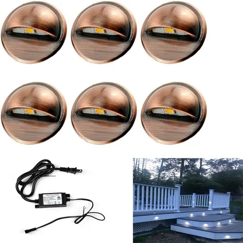 Miniatura 9 de FVTLED kit de luces LED de cubierta de bajo voltaje Φ1.38 para exteriores, lámpara de decoración de jardín, acero inoxidable, diseño empotrado