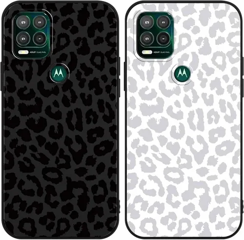 Paquete de 2 fundas con lindo estampado de guepardo para Motorola Moto G Stylus 5G 2021 de 6.8", fundas con diseño de leopardo de lujo, de silicona
