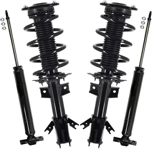 Miniatura 150 de Detroit Axle - Puntales y Amortiguadores para Chevy Traverse Buick Enclave GMC Acadia Saturn Outlook 2007-2012, 2 puntales delanteros con resorte