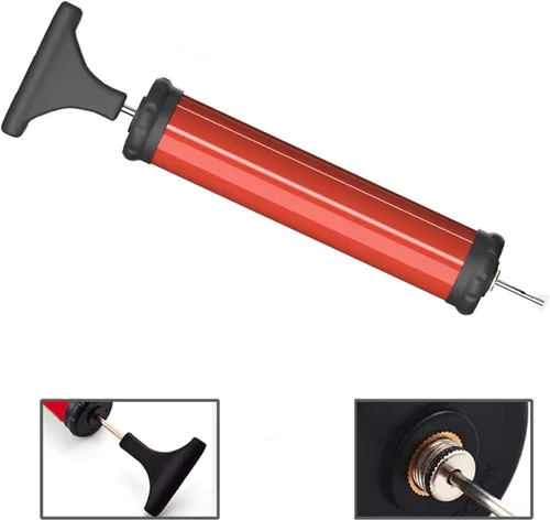 Miniatura 3 de DDUO Bomba de bola portátil, kit de inflador de bomba de aire con aguja, boquilla, manguera de extensión para baloncesto, fútbol, voleibol, rugby
