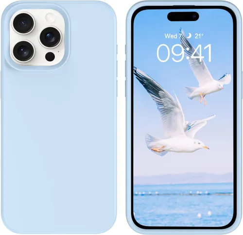 Miniatura 374 de GUAGUA Funda compatible con iPhone 17 Pro Max de 6.9 pulgadas, silicona líquida, goma de gel suave, delgada, forro de microfibra delgada