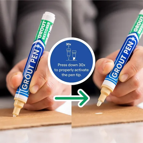Miniatura 3 de Rotulador de lechada en crema para azulejos: rotulador de pintura de lechada impermeable, colorante y sellador de lechada para baño, ducha, cocina