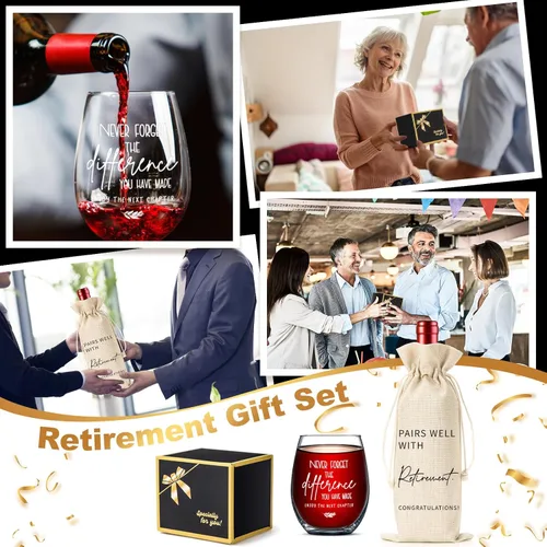 Miniatura 6 de Gran regalo de jubilación para mujeres y hombres 2026, regalo de jubilación para ella, él, amigos, colegas, profesores, enfermera, jefe, bolsa