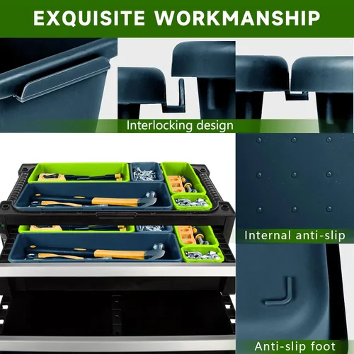 Miniatura 5 de Organizador de Caja de Herramientas con Bandeja, Organizador de Cajones de Escritorio para Caja de Herramientas, Bandeja para Caja de Herramientas
