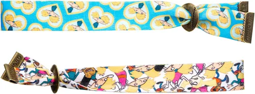 Nickelodeon Joyas oficiales unisex para adultos Arnold And The Squad - Juego de pulseras ajustables Groovez para adultos, multicolor., Poliéster, No