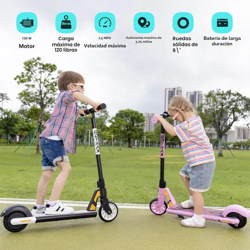 Miniatura 3 de Gotrax GKS Mini Electric Scooter for Kids 6-12, Max 3.75 Miles & 7.5 Mph by 150W Motor, 6'' Wheel, Thumb Control Easy to Ride & Assemble Negro