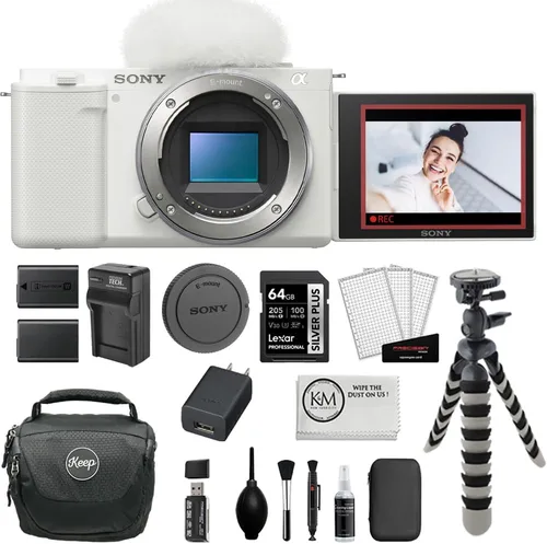 Miniatura 10 de Sony ZV-E10 Cámara sin espejo con lente de 0.630-1.969 in Paquete negro con tarjeta de memoria de 64 GB, filtro UV, flexípode de 8 pulgadas