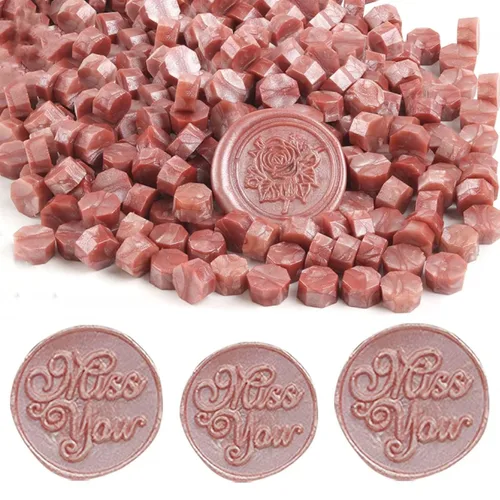 200 cuentas de sellado de cera para sello de cera, perfectas para tarjetas de Navidad, sobres, invitaciones, paquetes de vino, sellado de letras Oro