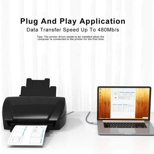 Miniatura 4 de LMUBOY Cable MIDI USB tipo C a USB tipo B, compatible con iPhone 15/16 Pro Max Plus, iPad con puerto USB-C, cable de impresora USB C